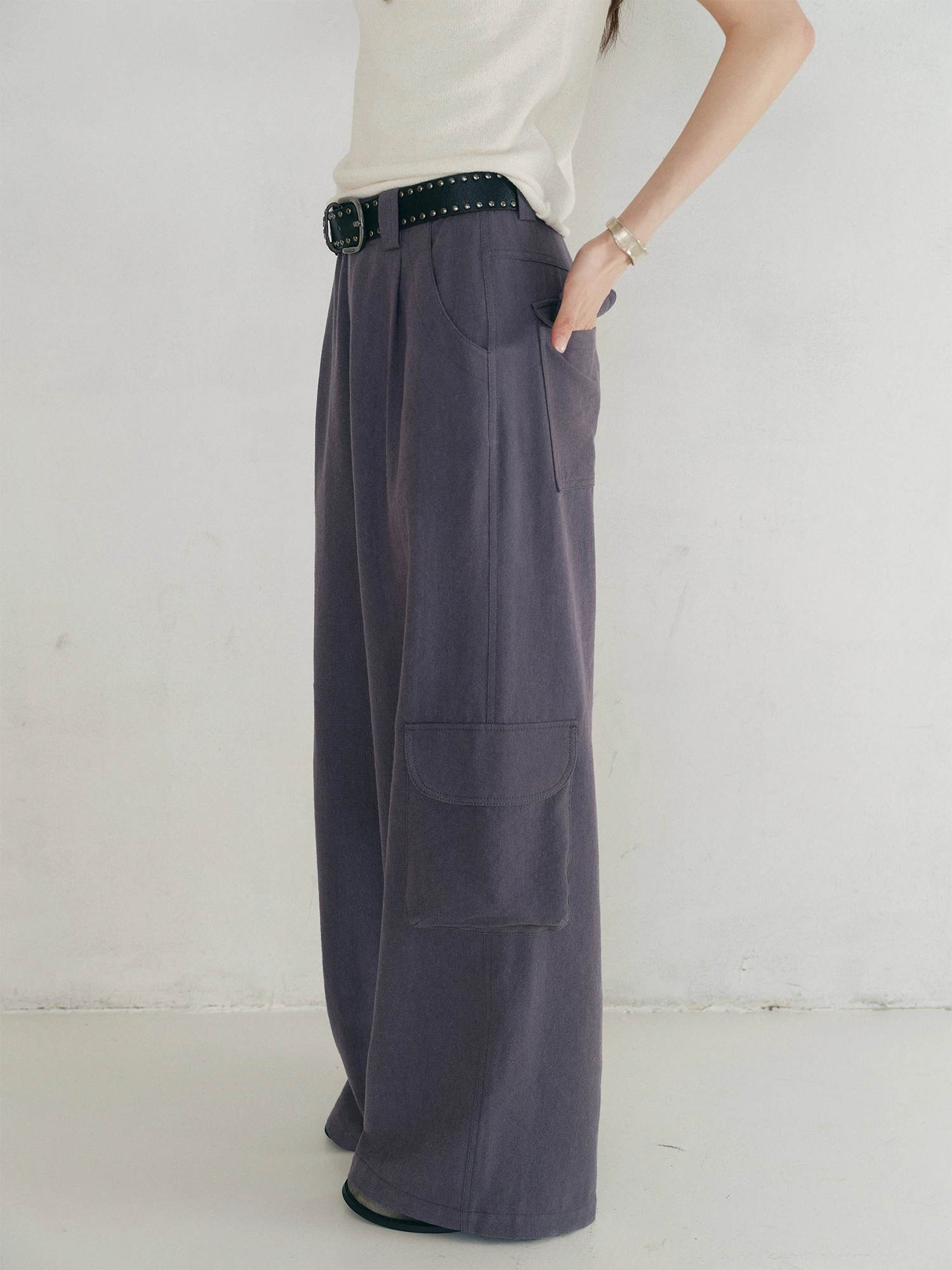 

Женские комфортные дышащие прямые брюки Cleanfit из льна и хлопка, свободного кроя, для работы и повседневной носки