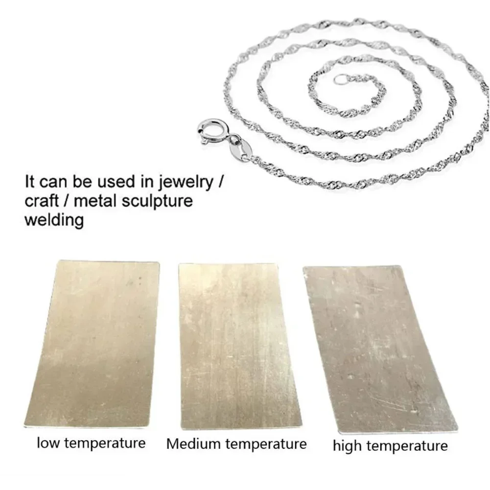1 шт. Серебряная стандартная пластина для ювелирных изделий, инструмент для сварки металла, штамповки, низкая/Средняя/высокая температура, ювелирная сварка