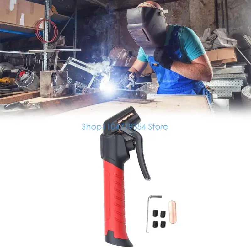 0XLD Professional Welding Electrode Holder with Insulated Handle 600A Welder Electrodes Clamp for 2.0-3.2mm Electrodes