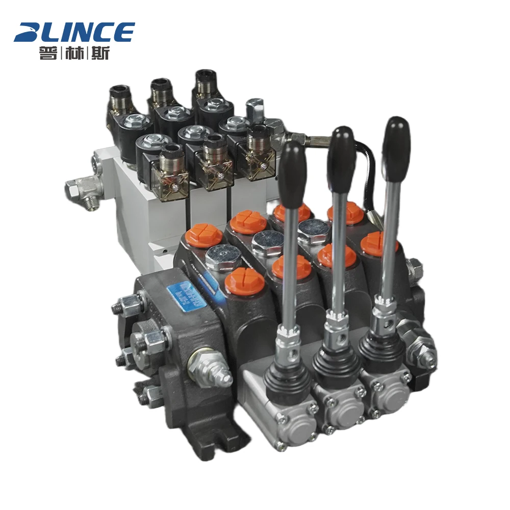 Remote Control al Hydraulic Multi-way Valve Lift Control Valve Directional 12V 24vdc Hydraulic 5 6 7 8 Lever Distributor