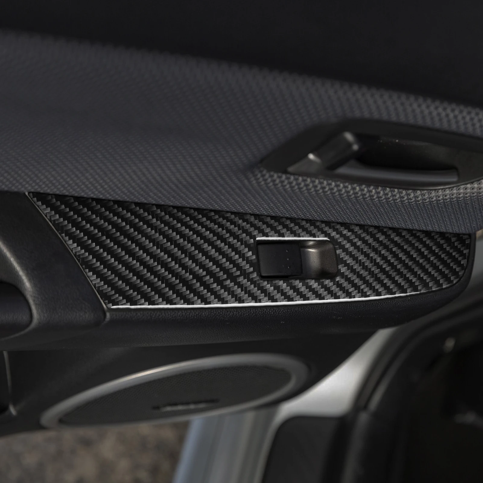 Real Carbon Fiber Car Accessories Rear Window Lifting Trim Cover Soft Sticker For Mazda 3 Axela 2004 2005 2006 2007 2008 2009