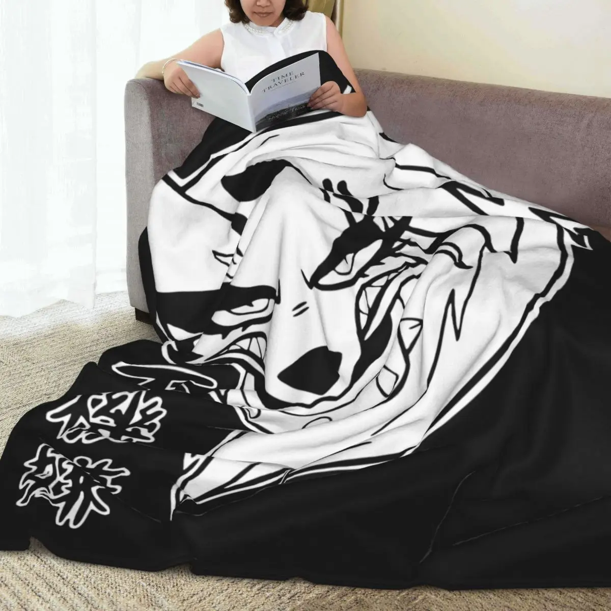 Loona Blanket Cover Flannel Helluva Anime Lightweight Thin Throw Blankets for Bed Bedspread