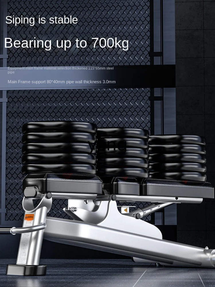 Yjq Dumbbell Bench Commercial Sit-up Bench Multifunction Fitness Chair Household Flying Bird Press Bench Fitness Equipment