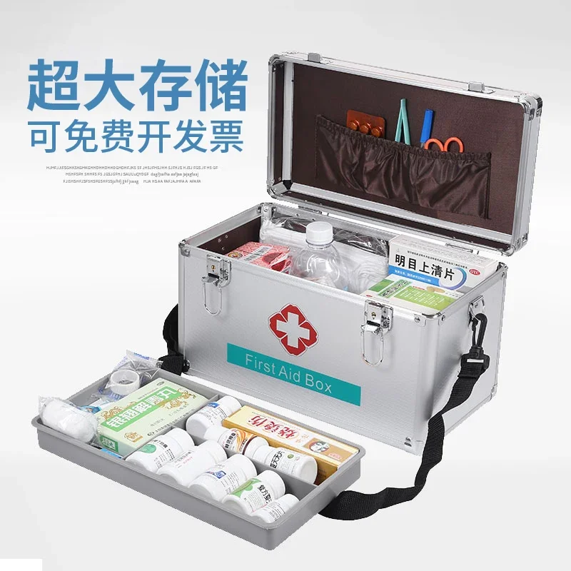 Durable Aluminum Medicine Cabinet Home & Business First Aid Box Large Multi-Layer Storage Available in 10/12/14 inch Sizes