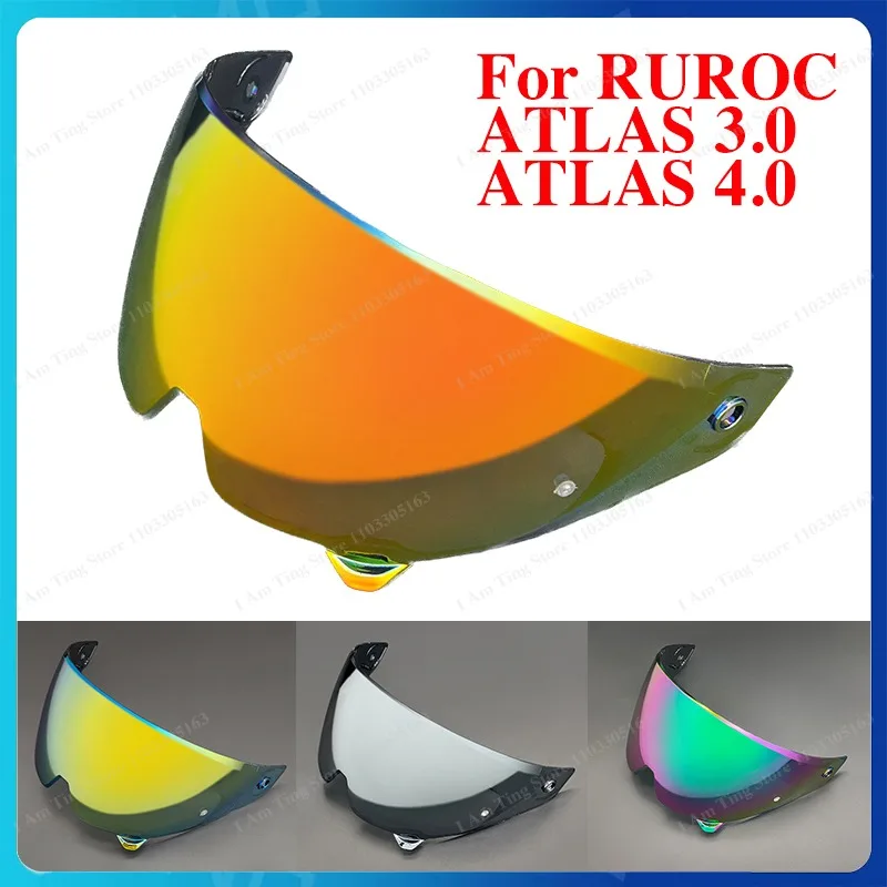 Motorcycle Helmet Visor Lens For RUROC ATLAS 3.0 4.0 Replace Anti-UV Anti-Scratch Dustproof Windshield Helmets Accessories