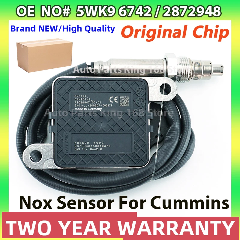 

4326873 2872948 5WK96742 5WK96742B 5WK9674A Оригинальный новый датчик NOx оксида азота для Dodge Ram 6,7 л дизеля 2013-18 для Cummins
