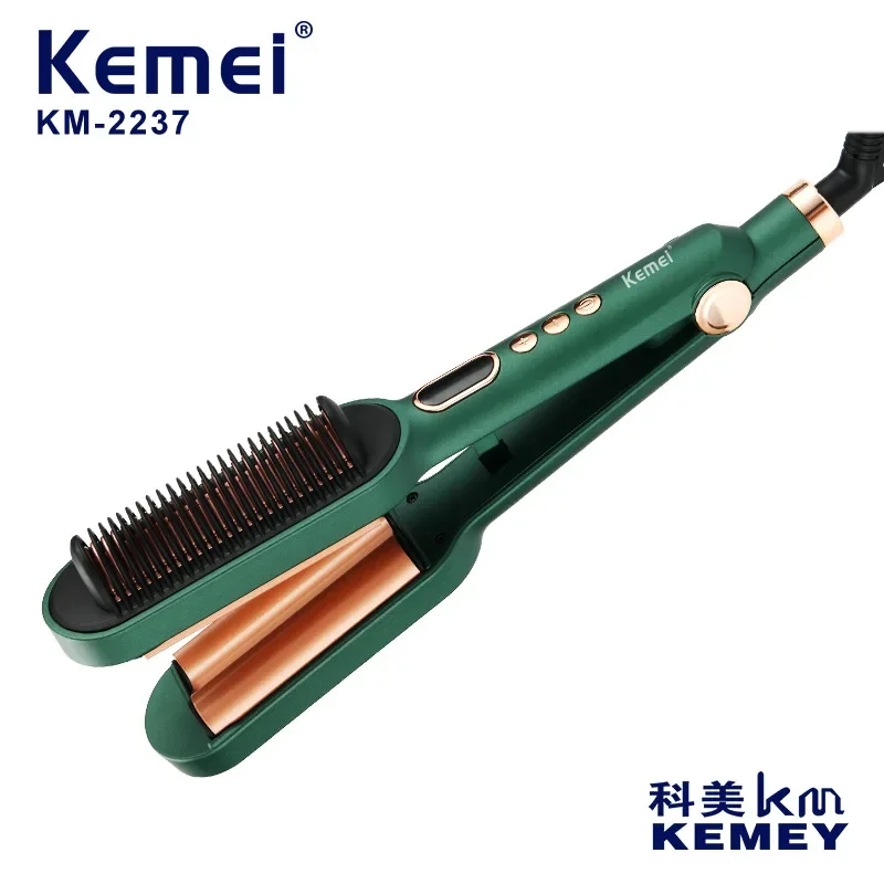 Kemei cabelo alisamento escova, molhado e seco cabelo alisamento escova, Abs Material, 160 Celsius, 2 em 1, km-2237