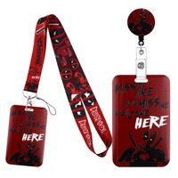 Movie Deadpools 3 Anime ID Badge Holder Kids Cartoon Cute Keychain Children Bus Door Card Holders Creative Bag Pendant Gift 2024