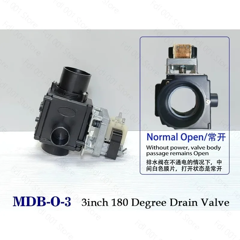 3 Inch 180 Degree Large Washer Drain Valve with Overflow Drain Pump Parts, Depend on Drain Valve