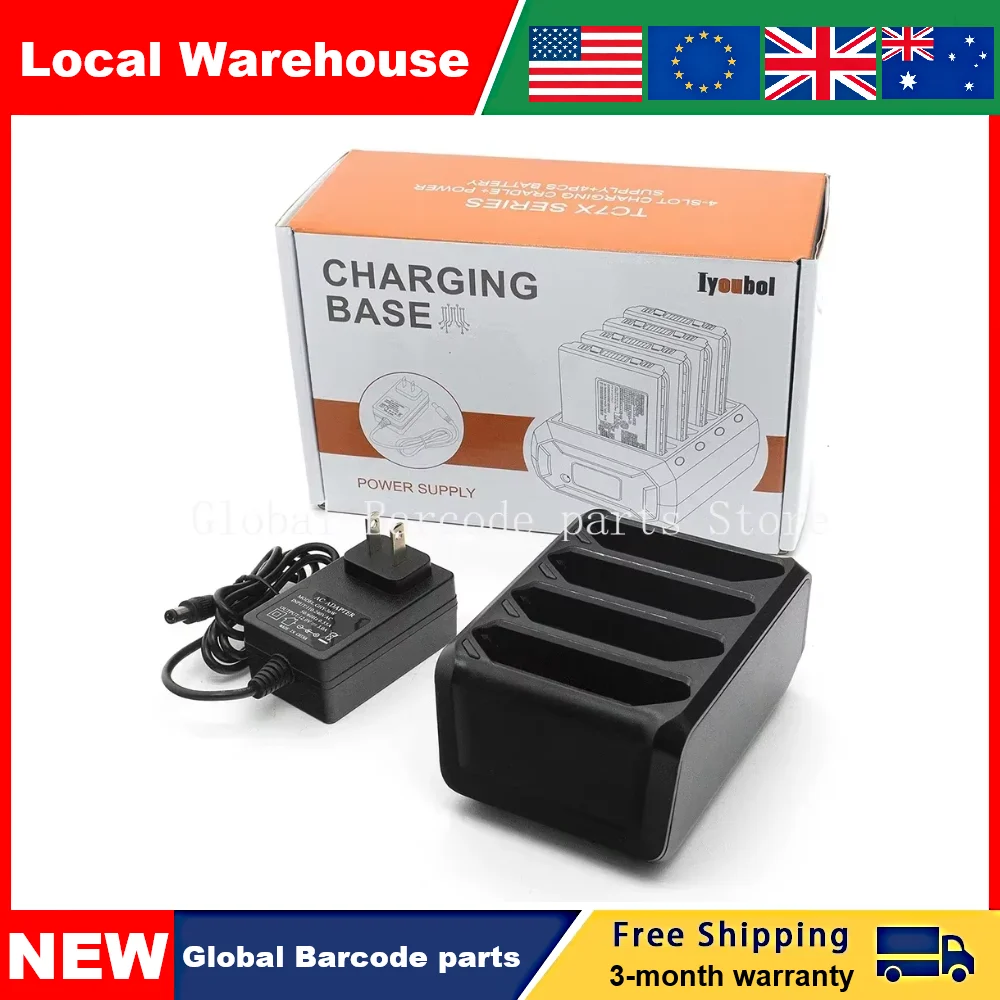 4-Slot Battery Charger Charging Base For Zebra Symbol TC70 TC75,SAC-TC7X-4BTYC1