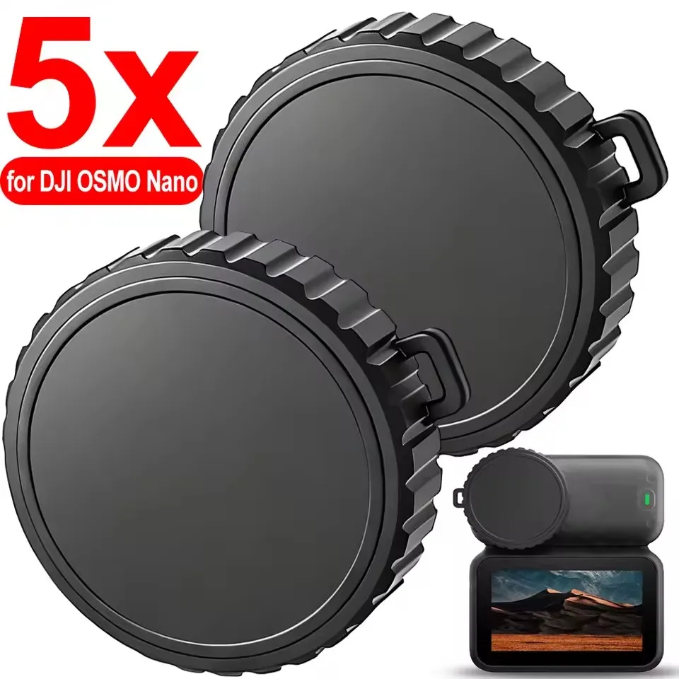 Camera Lens Protective Caps for DJI Osmo Action 3 4 5 Pro 6 Non Slip Silicone Dust-proof Cameras Cover for DJI Action 5Pro