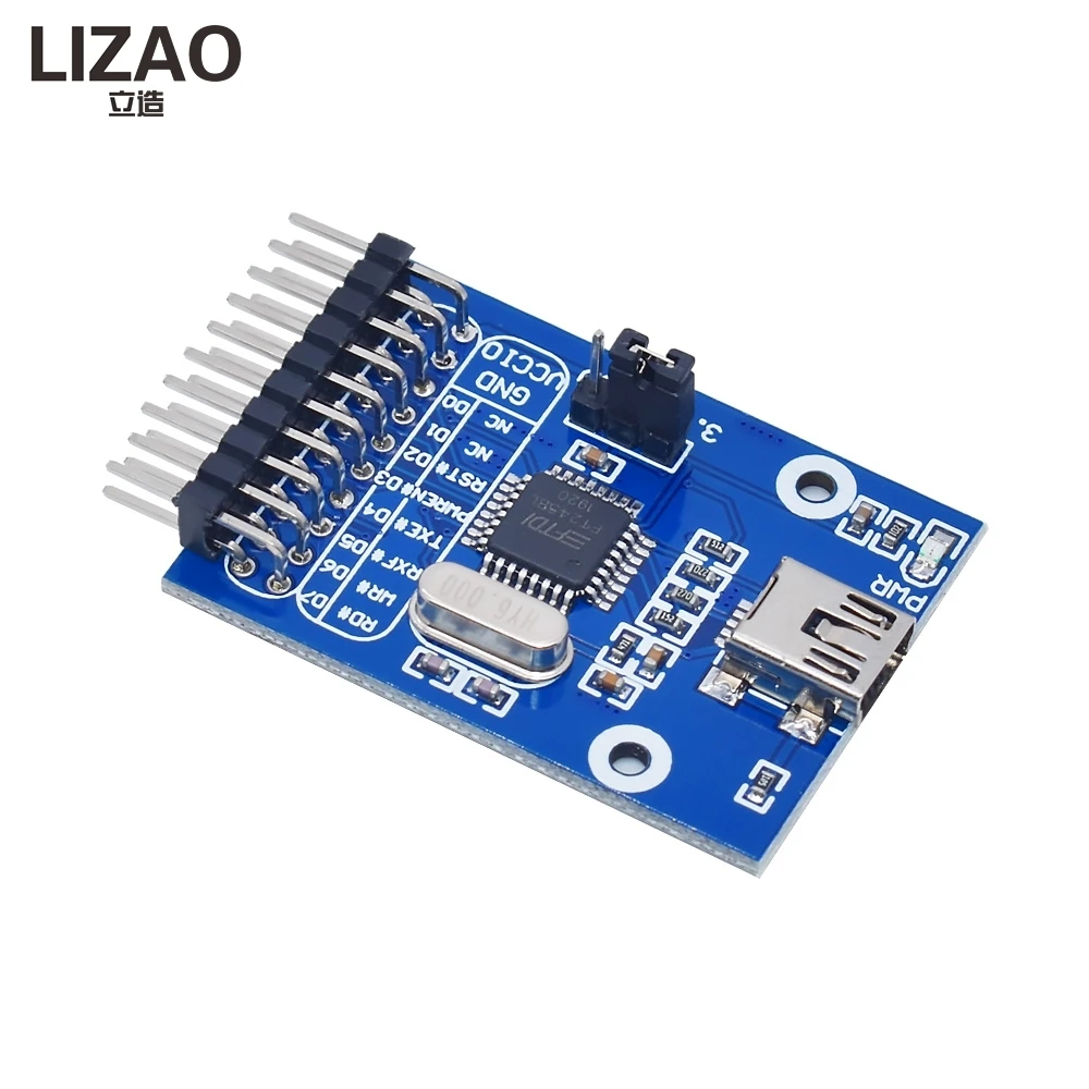 FT245R/FT245RL USB to Parallel FIFO Communication Module, USB-to-FIFO Development Board for Industrial Data Transmission