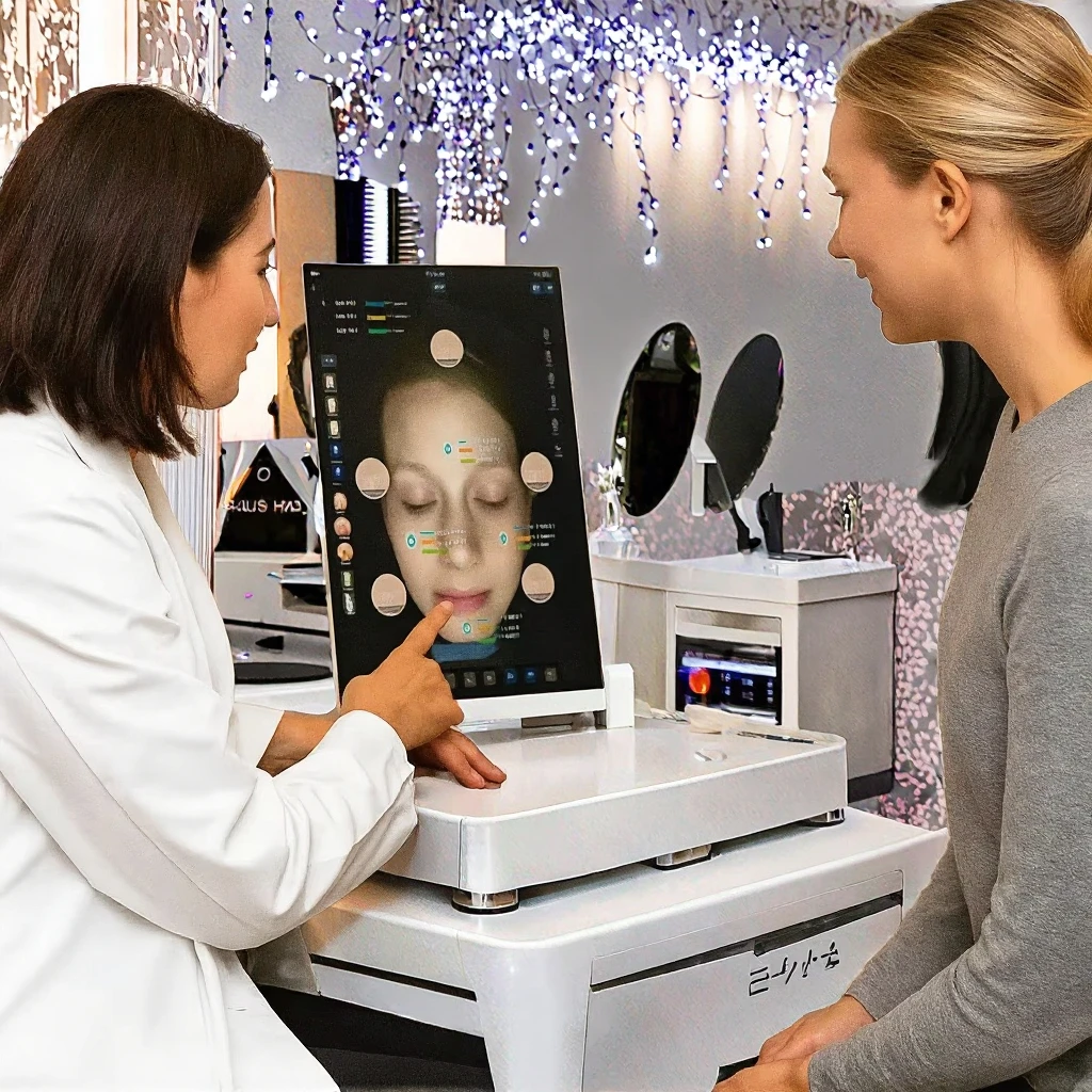 

STLFSmart Scanner Device Multi Type Tone Hydration Wrinkle Detection Beauty Advisor Tool With Real Time Analysis