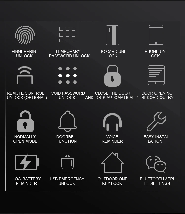Smart Automatic Fingerprint Door Lock for Home Digital Biometric Password Electric Bedroom Door Lock 6