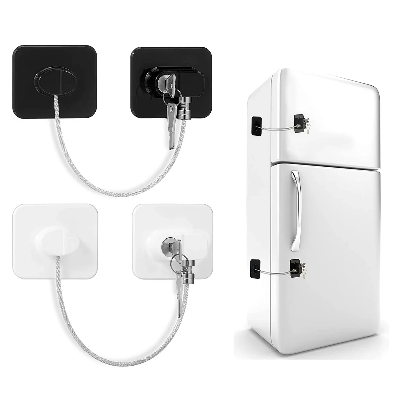 

Baby Safety Lock with Keys or Code, Refrigerator, Cabinet & Closet Door Locks