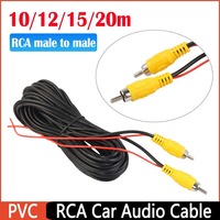 RCA Video Cable 10m 12m 15m 20m For Car Rear View Reverse Camera with Video Trigger Wire Connecting Car Parking Reverse Monitor