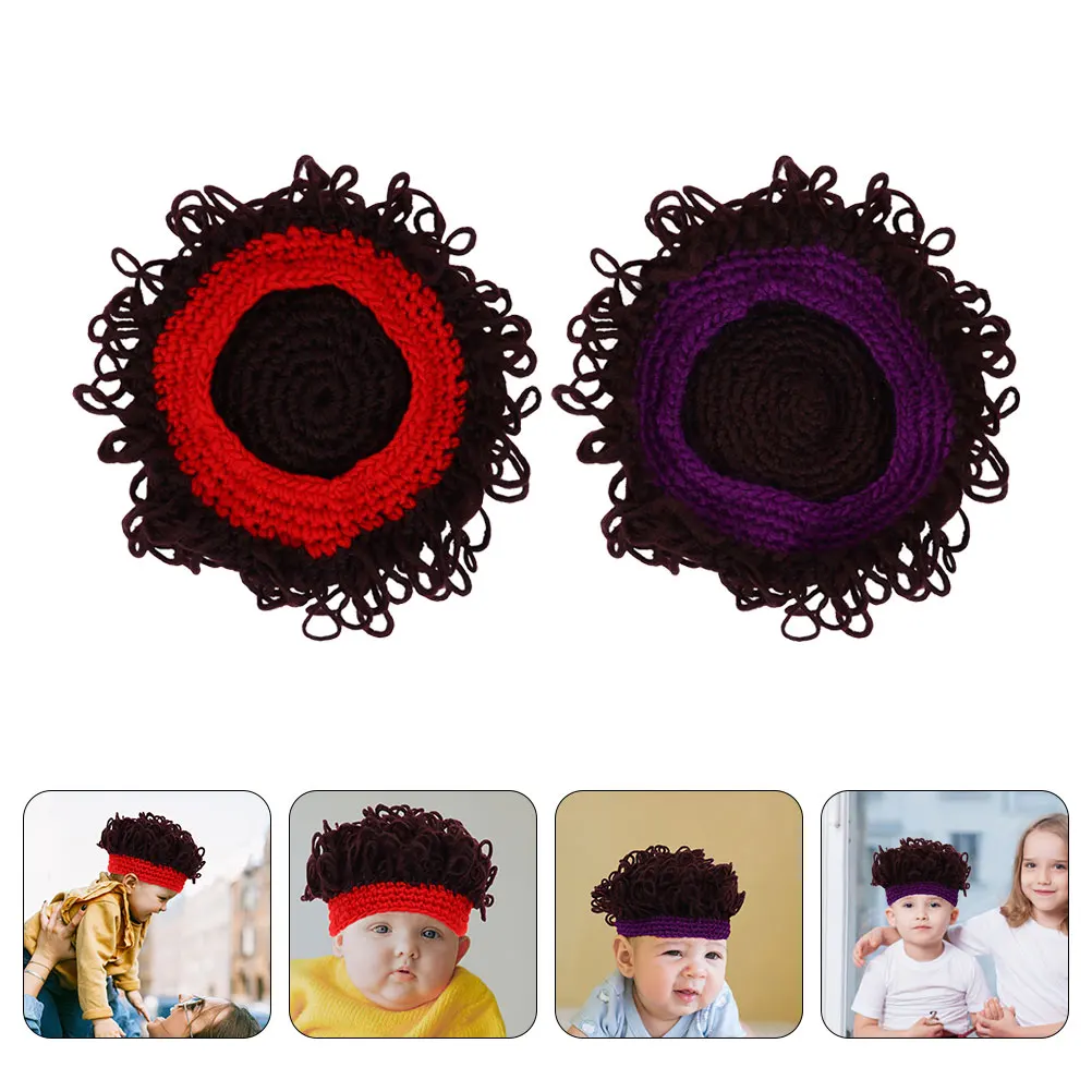 

Cap Wigs for Girls Infant Universal Photography Costume Prop Yarn Cosplay Dreadlock