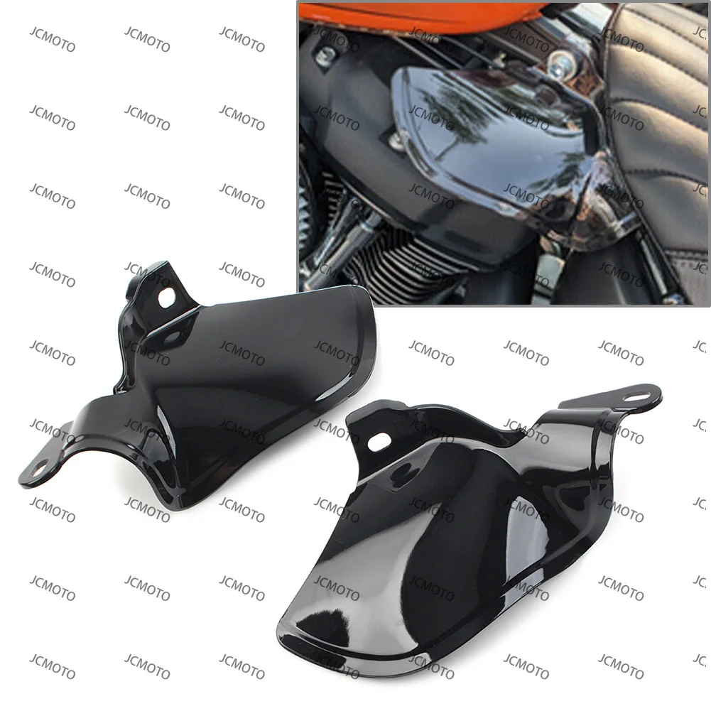 

1Pair For Harley Davidson Softail 2018 2019 2020 Motorbike Reflective Smoke Saddle Shield Air Heat Deflector ABS