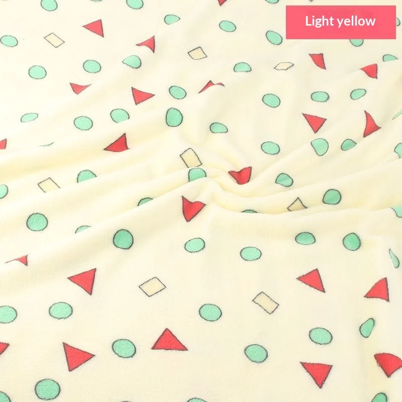 Printed Flannel Fabric Double Sided Coral Fleece for Pajamas Bathrobe Loungewear DIY Sewing Material Cloth Decoration By Meter