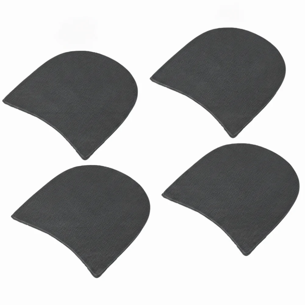 2 Pair Black Shoe Repair Accessories 3.5mm Thick Heel Replacement Anti-Slip Heel Pads Rubber Sole Pads For Men & Women