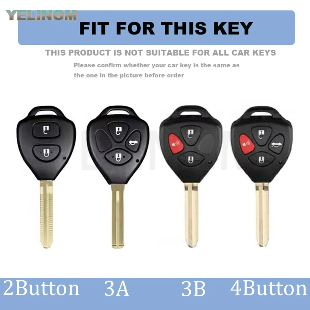2 3 4 Buttons Key Fob Cover Leather Keychain for Toyota Scion Camry Rav4 Corolla 4Runner Yaris Matrix Venza Avalon