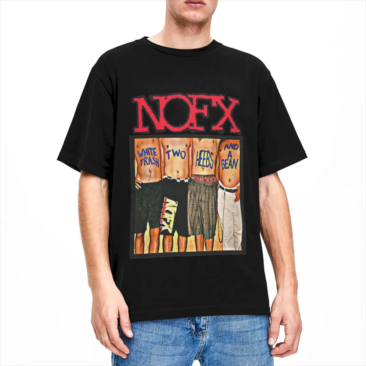 Men Women\'s T-Shirt Music Vintage Accessories Funny 100% Cotton Short Sleeve Nofx Punk Rock Band T Shirt O Neck Clothes Original