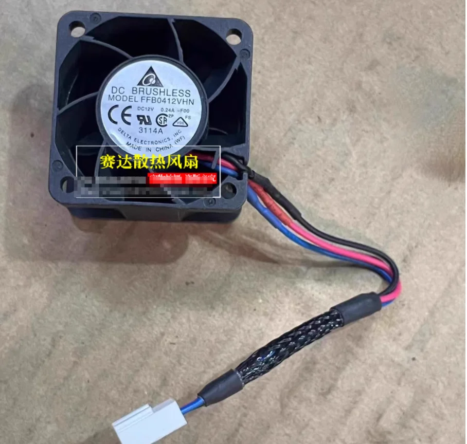 

Delta Electronics FFB0412VHN F00 DC 12 В 0,24 А 40x40x28 мм 3-проводной охлаждающий вентилятор для сервера