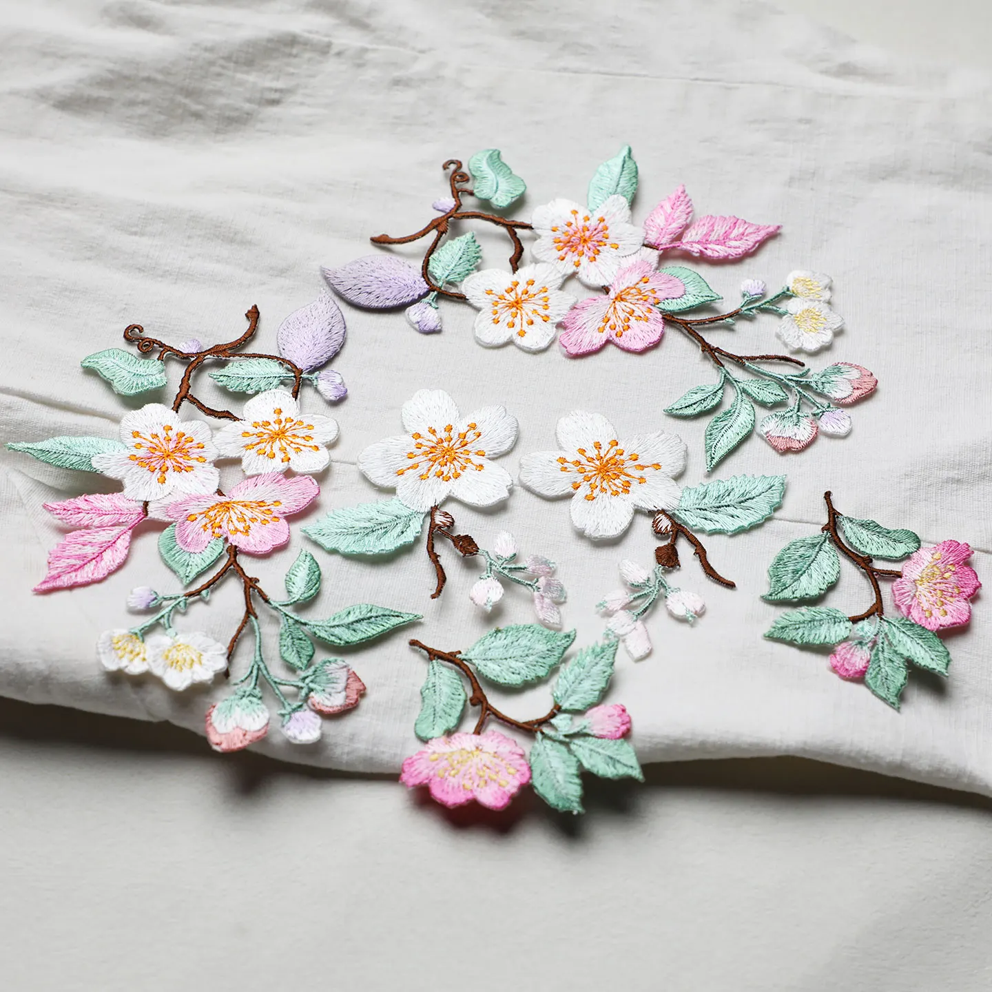 AHYONNIEX Different Shape Flower Embroidery Patches for Bag Jeans Girls Iron On Patches for Clothes Small DIY Patch Cute
