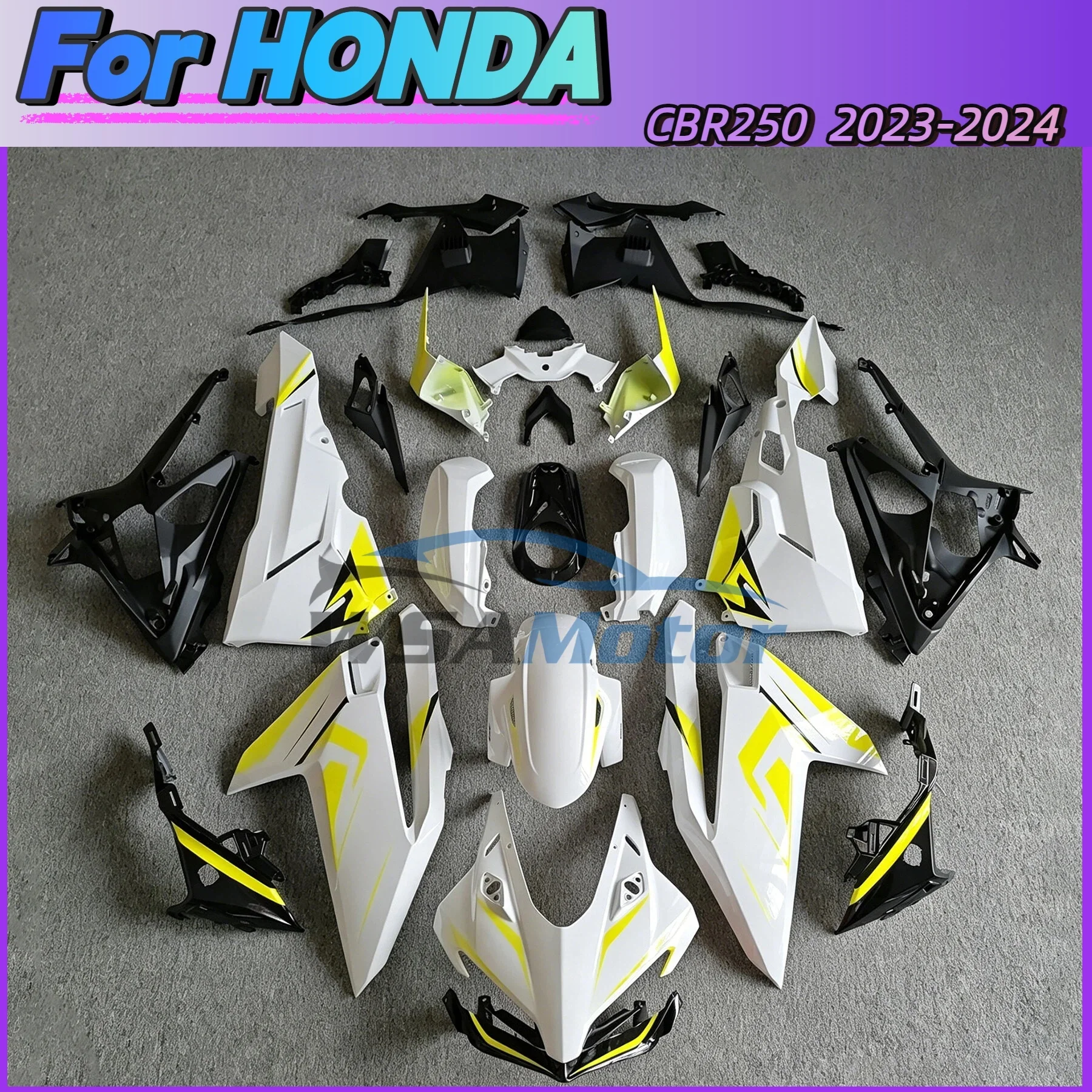 ABS Plastic Motorcycle Fairings Kits For HONDA CBR250RR 2023 2024 Injection Red Orange Bodywork Set Replacement