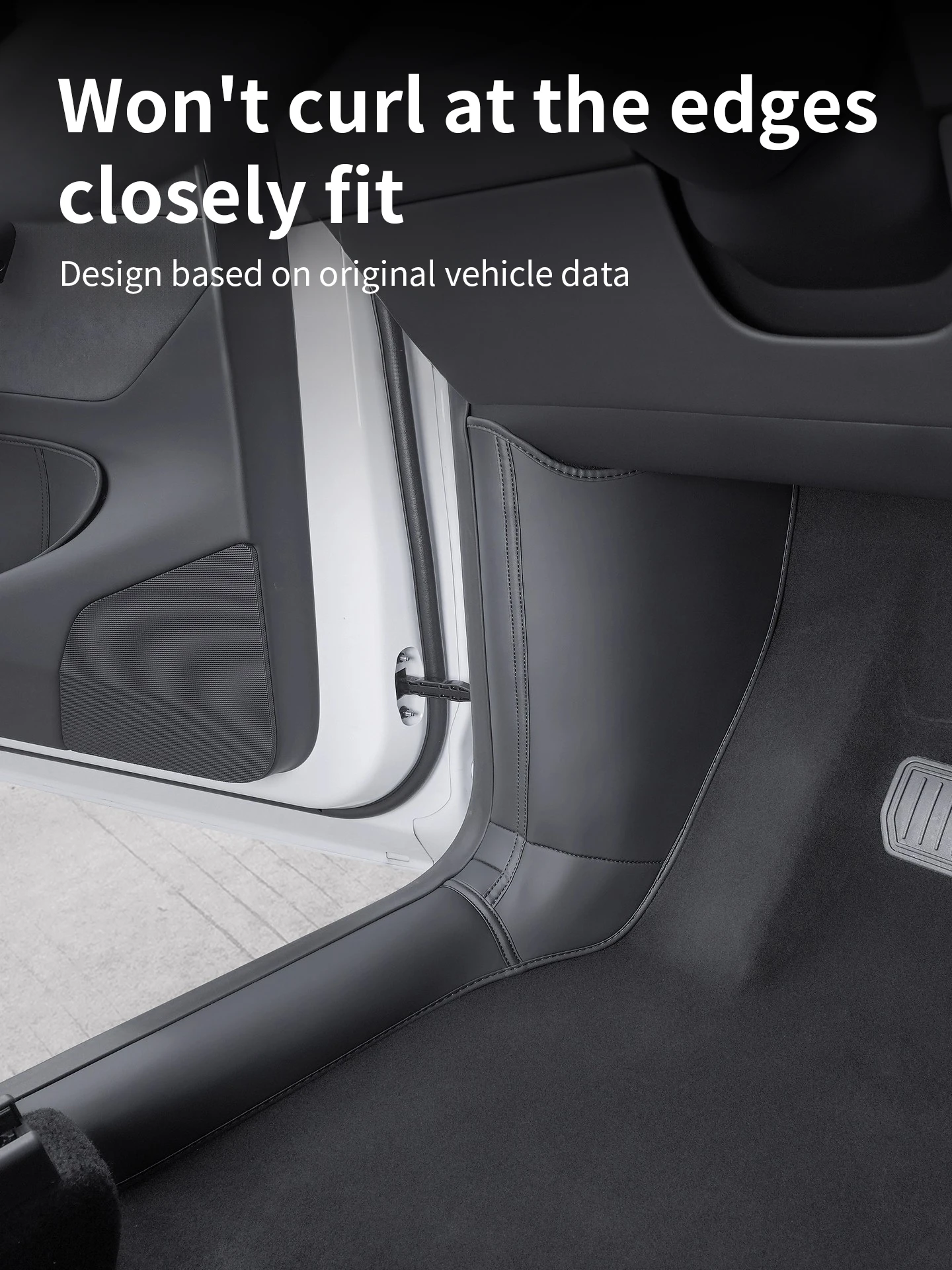 Vorderer und Hinterer Türschwellenschutz für 2025-2026 Tesla Model Y Schwellenleisten Trittschutz Schwellenschutzmatten Zubehör – Detail 4