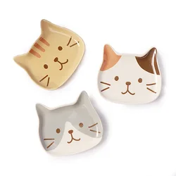 Cute Cat Ceramic Dish Household Children Salad Bowls Cake Snack Flavor Dish Fruit Dessert Plate Kitchen Tableware Set