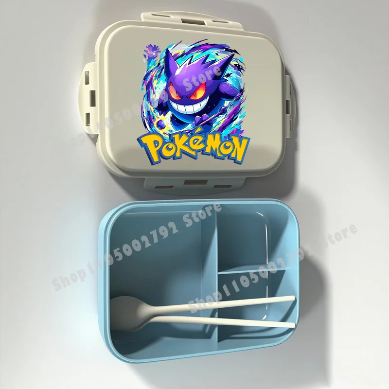Niedliche Pokémon Bento-Lunchbox Cartoon-Figur Pikachu Bedruckter Lebensmittelbehälter Kinder-Schul-Essensbehälter Geschenk für Kinder