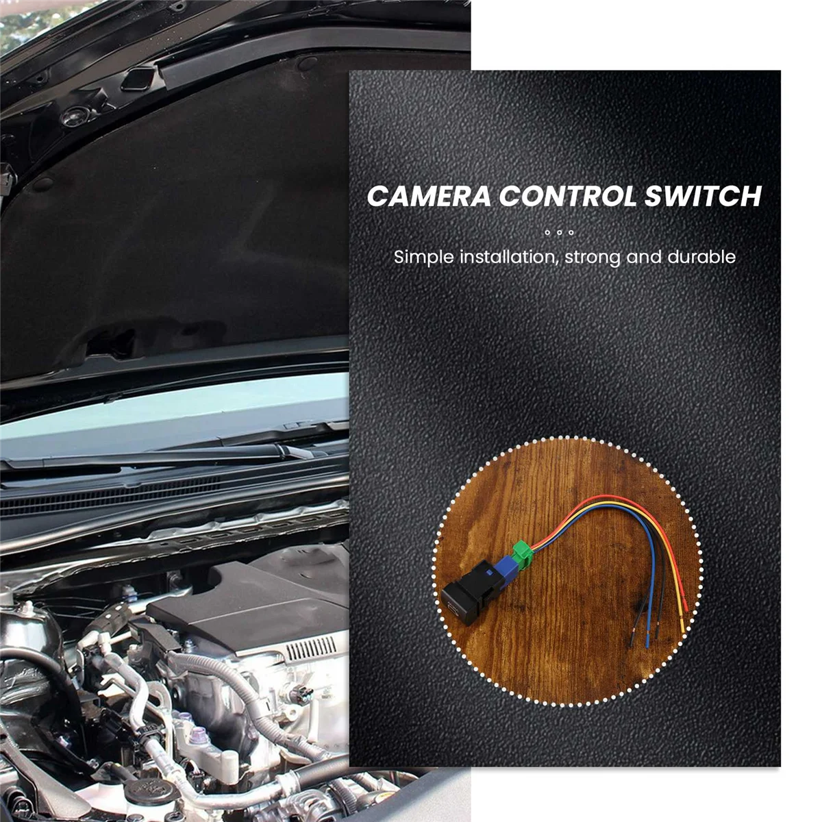 Car Camera View Button Camera Control Switch with Wire for Xv70 2018 2020 Prado 150