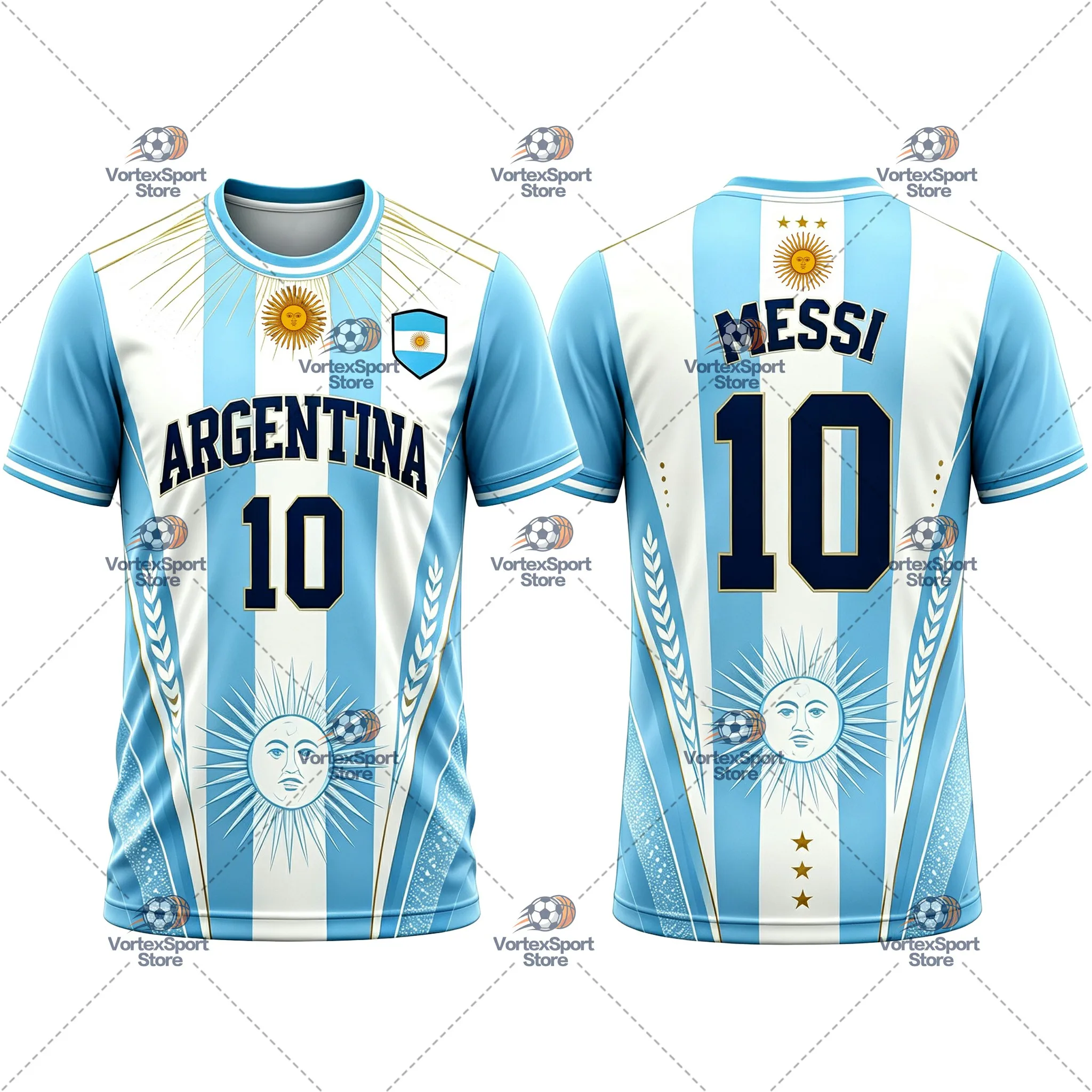 Argentinien, Kinder, Messi, Nr. 10, schnelltrocknendes Fußball-T-Shirt, Herren, alle Größen, kurzärmelig, Rundhalsausschnitt, für den täglichen Fußball-Trainingssport. – Detail 13