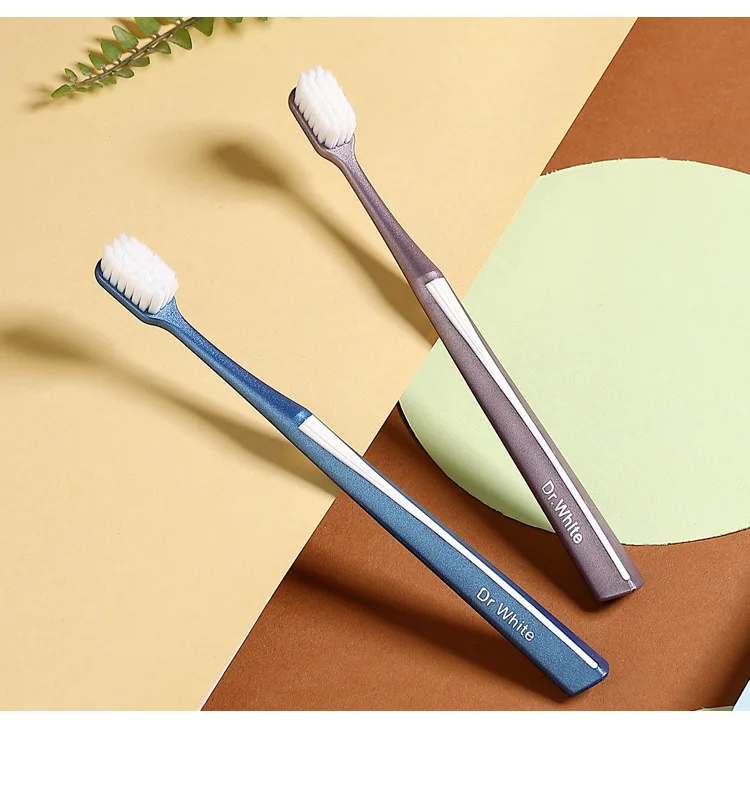 Ultra-dense adult soft-bristled toothbrush to care for gums, wide-head toothbrush, 2-pack for home use