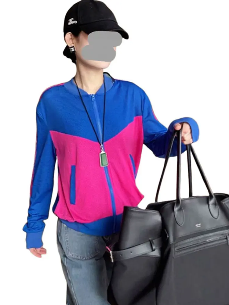 Zomer Dunne Ademende Kleur Blo Rits Lange Sve Dames Bovenkleding Zonbescherming Kleding Veelzijdige Europese Sle