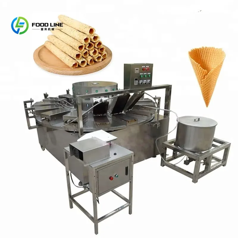 Customized Diameter Waffle Cookie Roll Machine Price Wafer Roll Making Machine