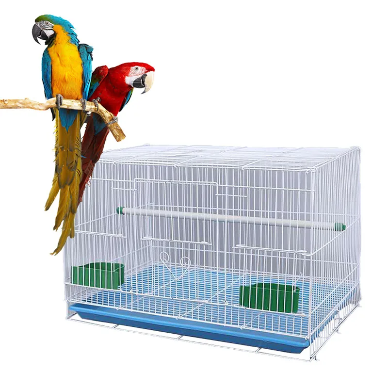 Big Foldable Parrot Canaries viewing breeding antirust metal pet bird cage nest decoration with tray feeder play stand beam