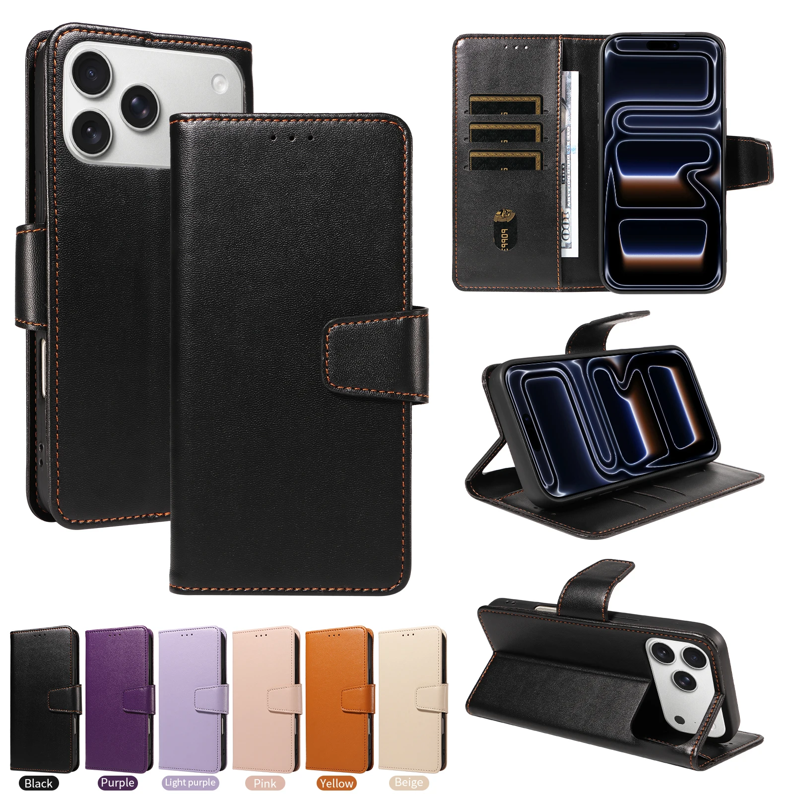 Leder Handyhülle für Samsung Galaxy A56 A54 A36 A26 A16 A06 A05S A12 A13 A14 A15 A21S A22 A23 A24 A25 A31 A33 A34 A32 A35 A52