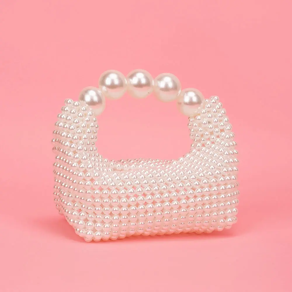 Womens Evening Clutch Bag Ladies Banquet Pearl Bag Fashion Purse Handbag for Wedding Party Bridal Handmade beaded clutch purse