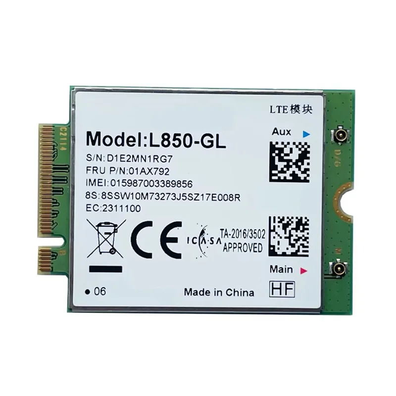 AED7-L850-GL 01AX792 M.2 Kaart 4G LTE Draadloze Module Voor Lenovo Thinkpad X1 Carbon T480S T580 P52 X280 X390 X395 P53 T490