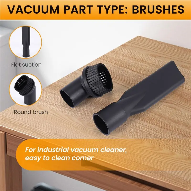 AT21-Industrial Vacuum Cleaner Round Brush And Flat Nozzle Sets Inner 44Mm Durable Industrial Vacuum Cleaner Accessories view 2