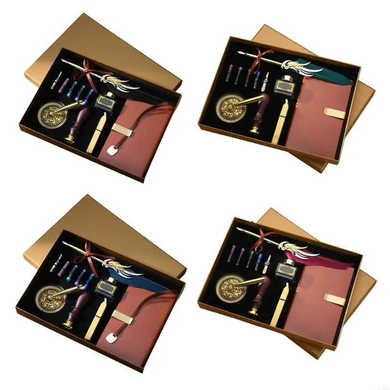 

C90C Dip Pen and Inks Set, Vintage Seal Set Set с пернатой ручкой и держателем ручки для почерка для начинающих арт.
