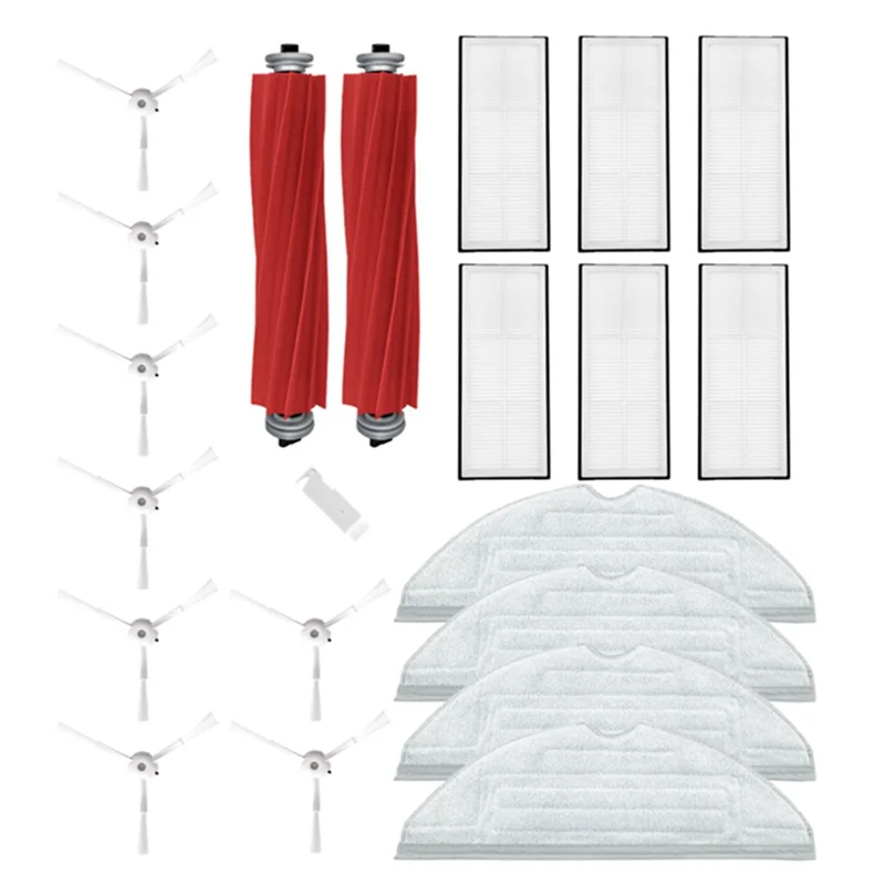 EAS-สําหรับ Roborock S7 Maxv Ultra,S7 Pro Ultra หุ่นยนต์เครื่องดูดฝุ่นหลักแปรงด้านข้าง Hepa Filter Mop ผ้า