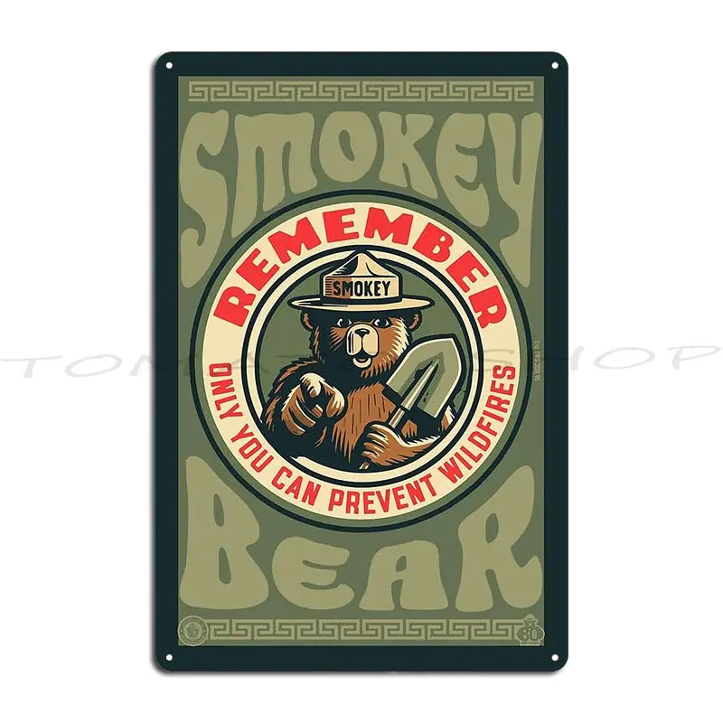 Smokey Bear Remember Only You Can Prevent Metal Signs Vintage Living Room Garage Customize Tin Sign Poster