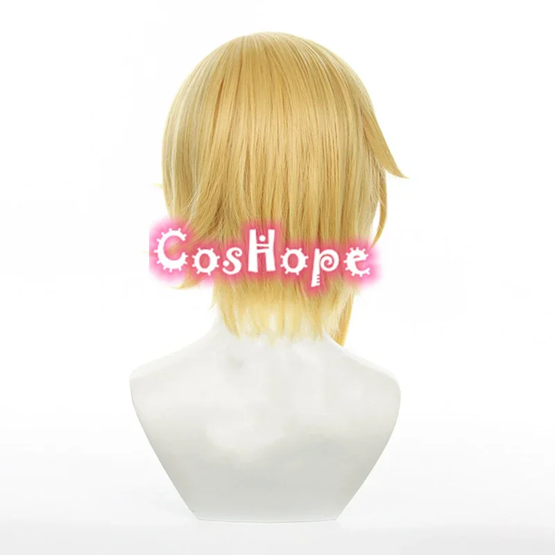 شعر مستعار Nazuna nitو تأثيري ، أشقر ذهبي ، مقاوم للحرارة ، شعر مستعار اصطناعي ، أنيمي ، 40 *