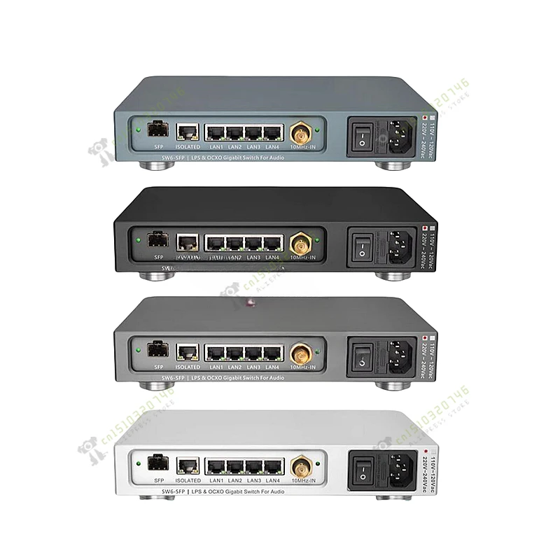 Audio-SW6-SFP, conmutador Ethernet de Audio Hifi de 6 puertos, interruptor de red alimentado