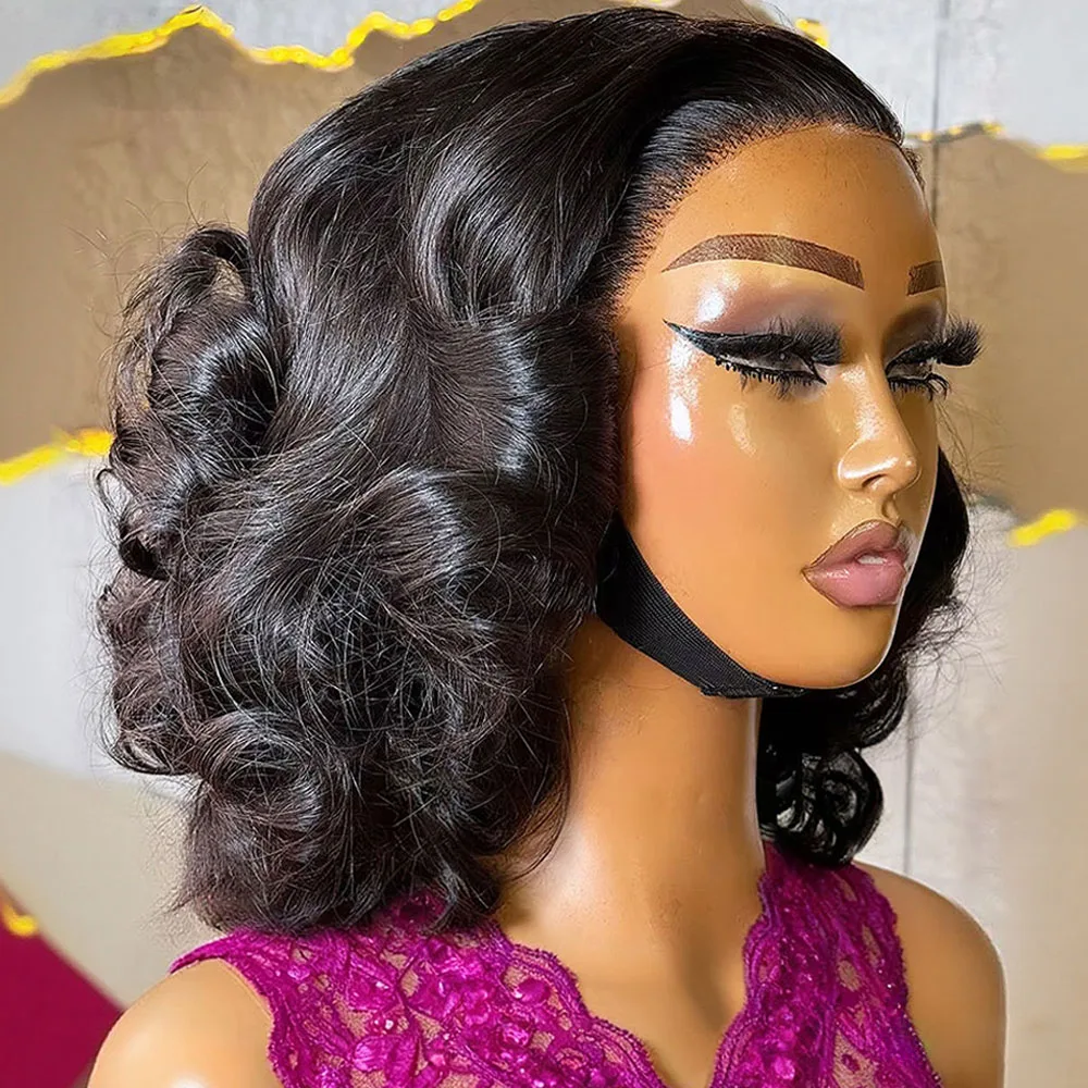 

Объемная волна Боб Парик 13x4 13x6 Парики из натуральных волос на кружеве спереди Бразильские 7x5 Закрытие Бесклеевой парик Wear Go Remy 100% Настоящие человеческие волосы Парики