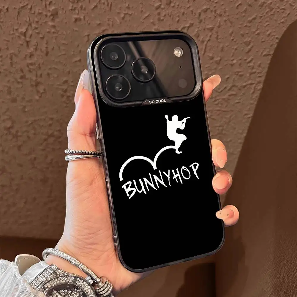 حافظة هاتف C-CSGO C-CS GO BUNNYHOP لهاتف iPhone 17,16,15,14,13,12,11,Pro,Max,Plus,E,Air,Mini Black Tpu