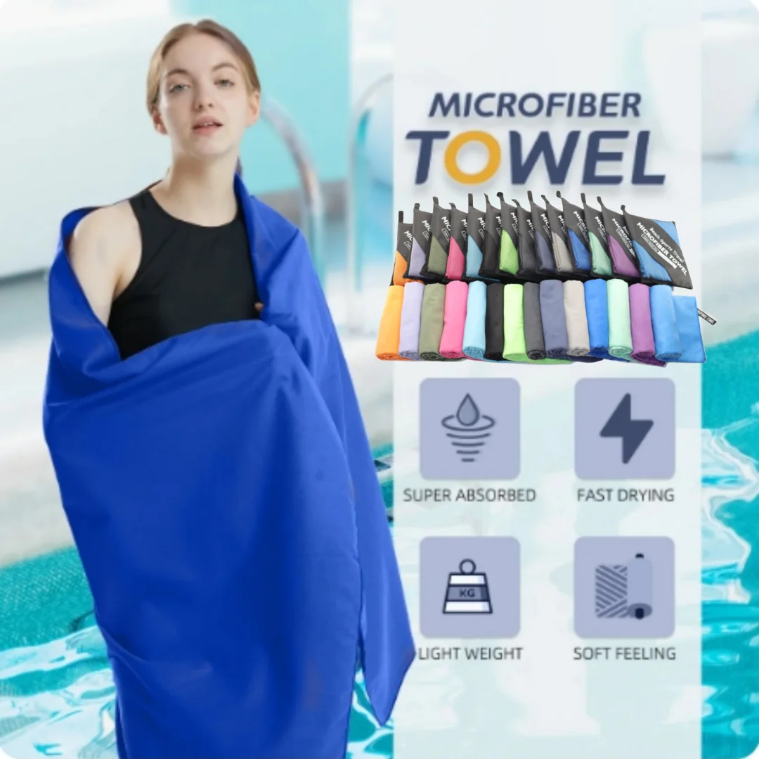 Microfiber Towel Perfect Travel Gym Camping Towel, Quick Dry Super Absorbent Ultra Compact Oversized Beach Towel 31.5\